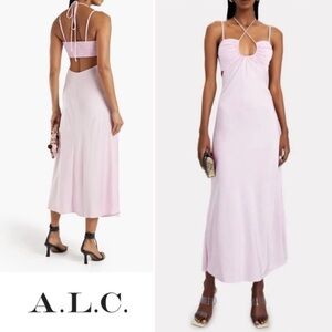 A.L.C Sienna Strappy Satin Slip Dress